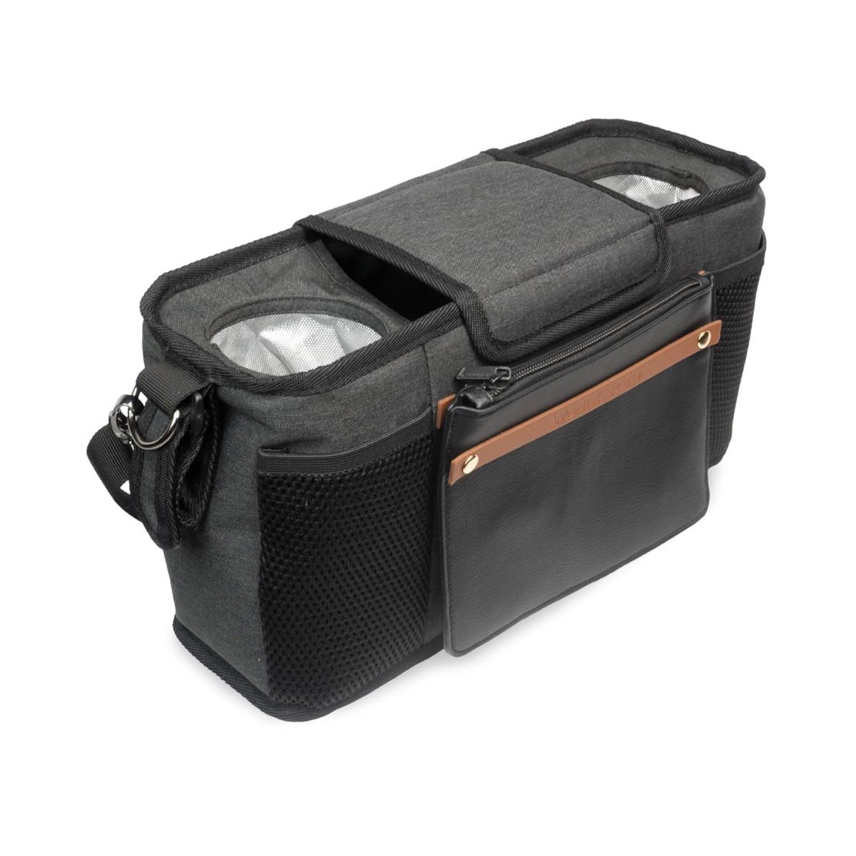 Parent Console With 2 Insulated Cup Holders - Black