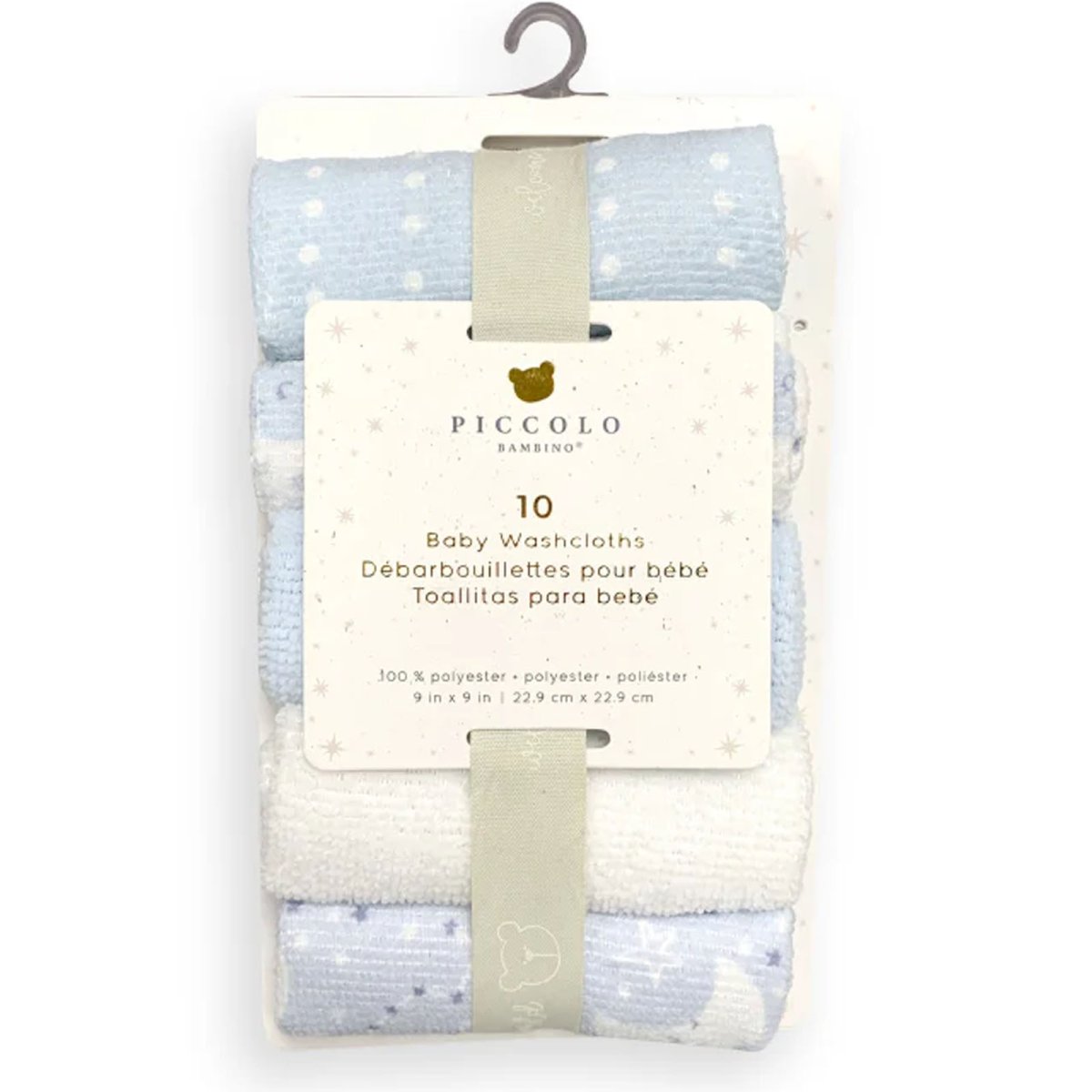 10 Pack Washcloth Set - Blue