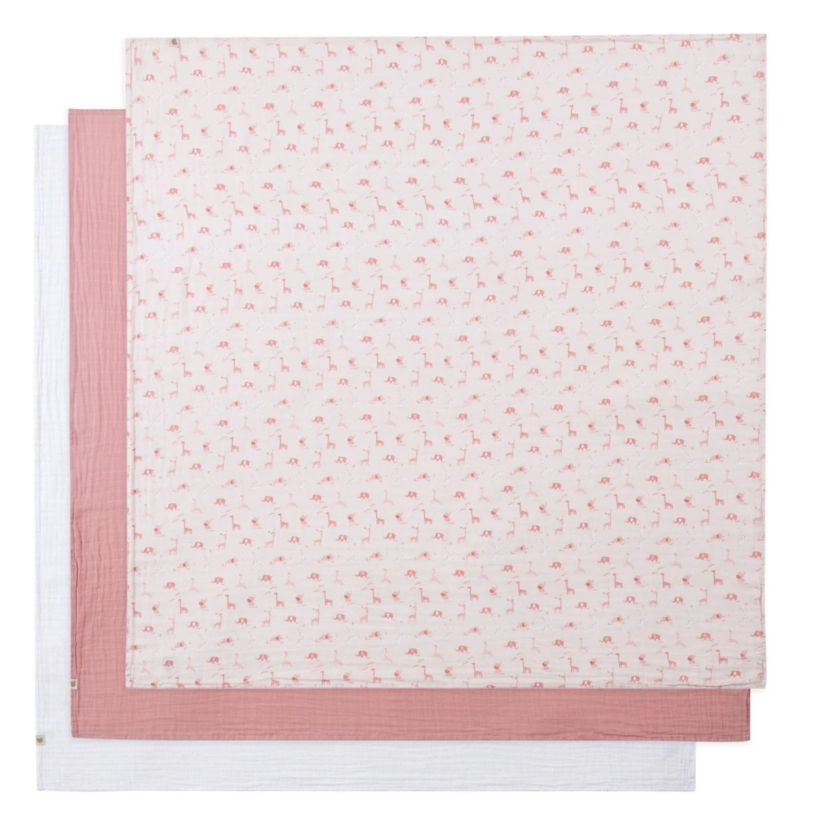 Muslin Swaddle 3 Pack - Pink