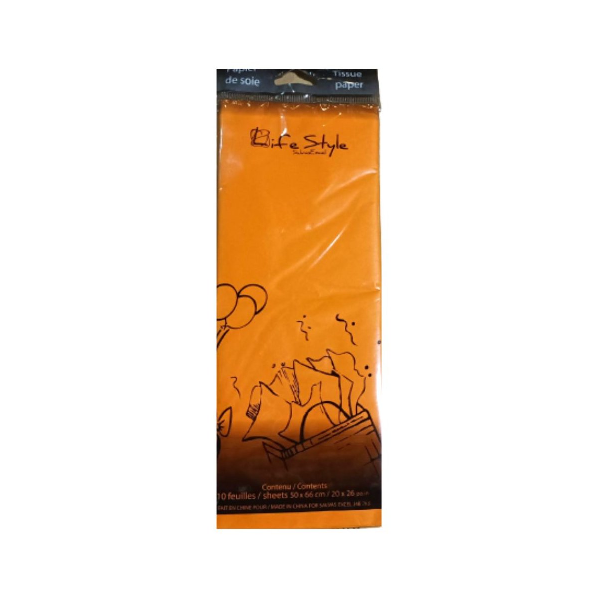 Orange Tissue Paper 10 Pack