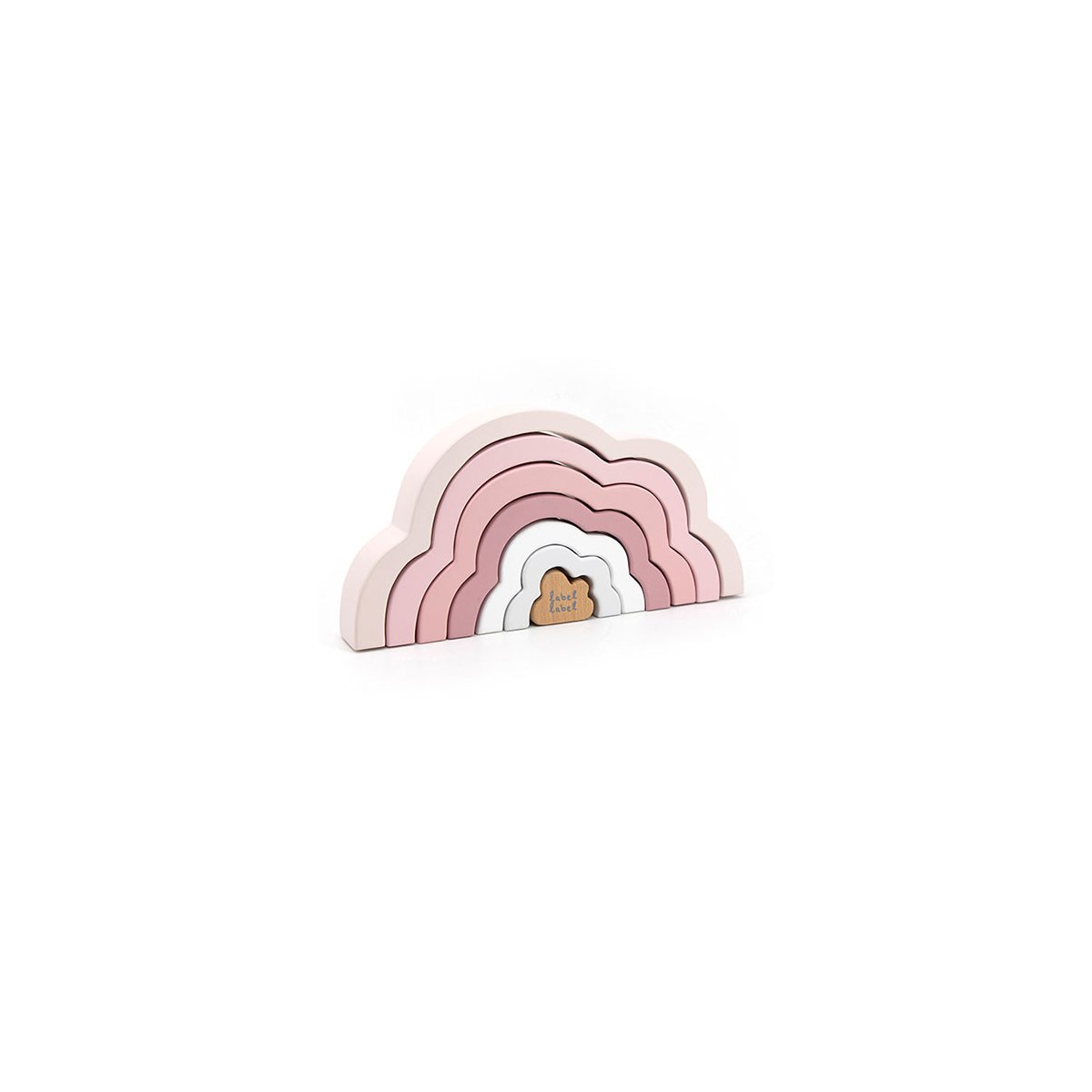 Rainbow Puzzle Cloud - Pink