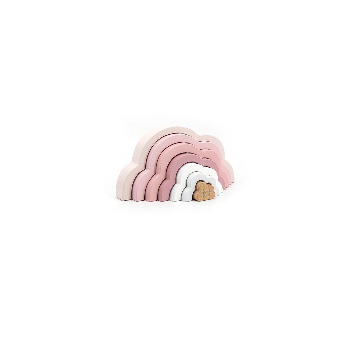 Rainbow Puzzle Cloud - Pink