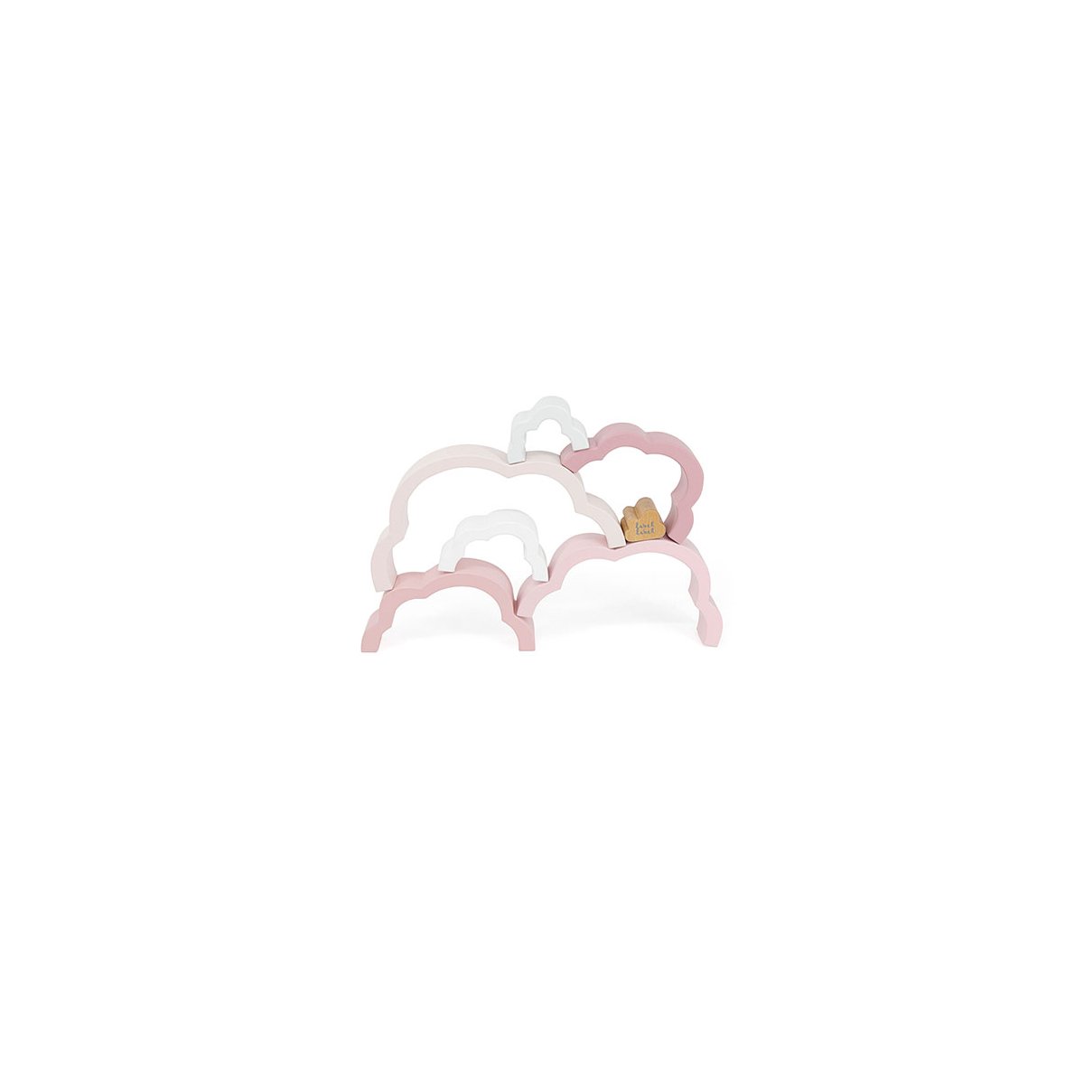 Rainbow Puzzle Cloud - Pink