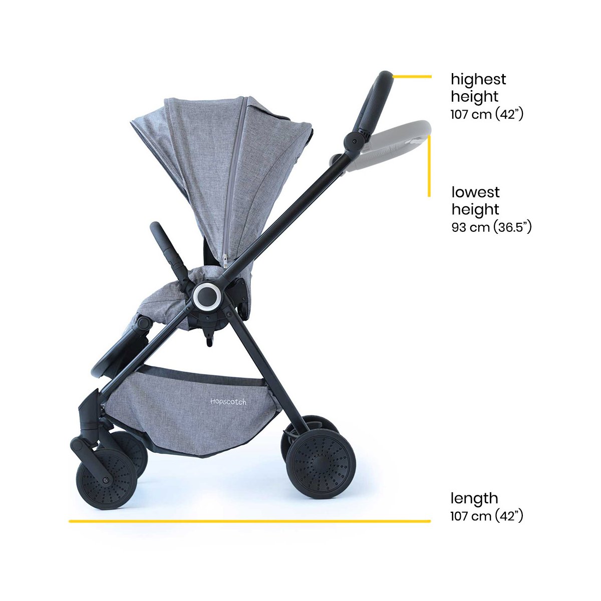 Hopscotch Full Size Stroller - Raven