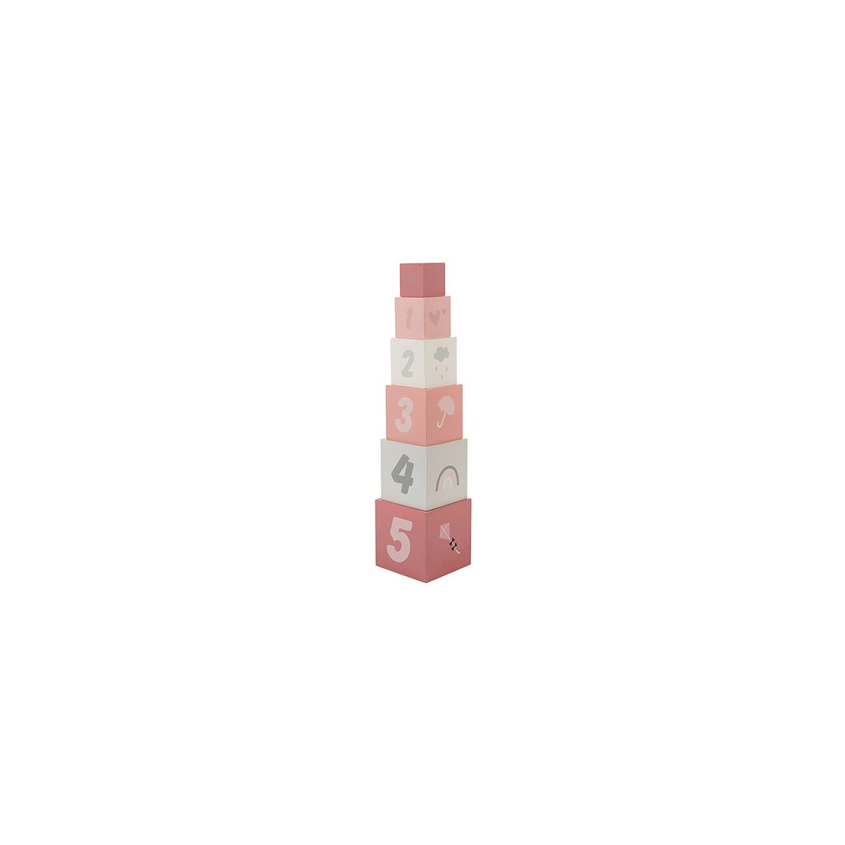 Stacking Blocks Numbers - Pink