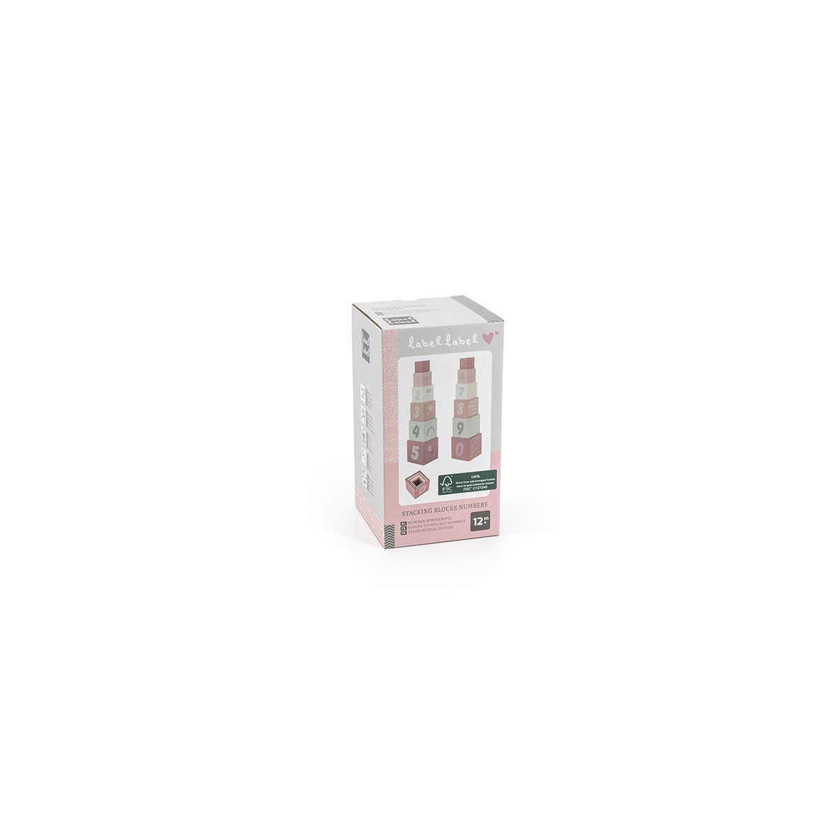 Stacking Blocks Numbers - Pink