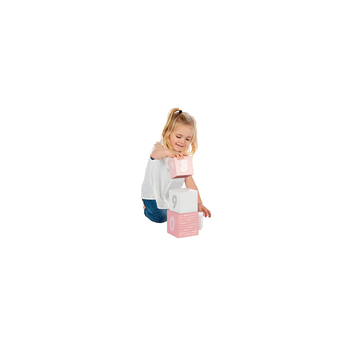 Stacking Blocks Numbers - Pink