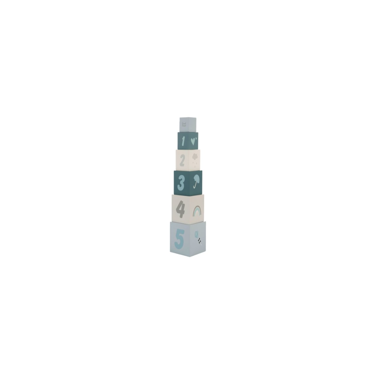 Stacking Blocks Numbers - Blue