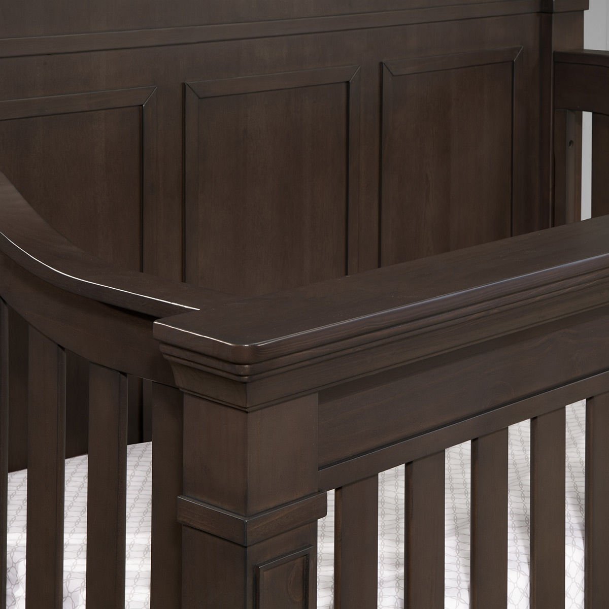 Tillen 4-In-1 Convertible Crib + Double Dresser + Nigh Stand - Truffle