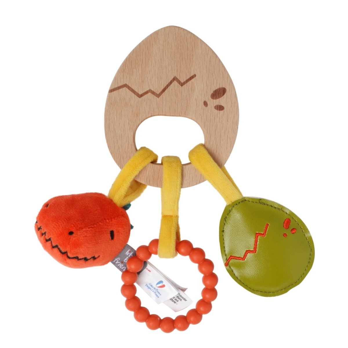 Wooden Rattle - Dino