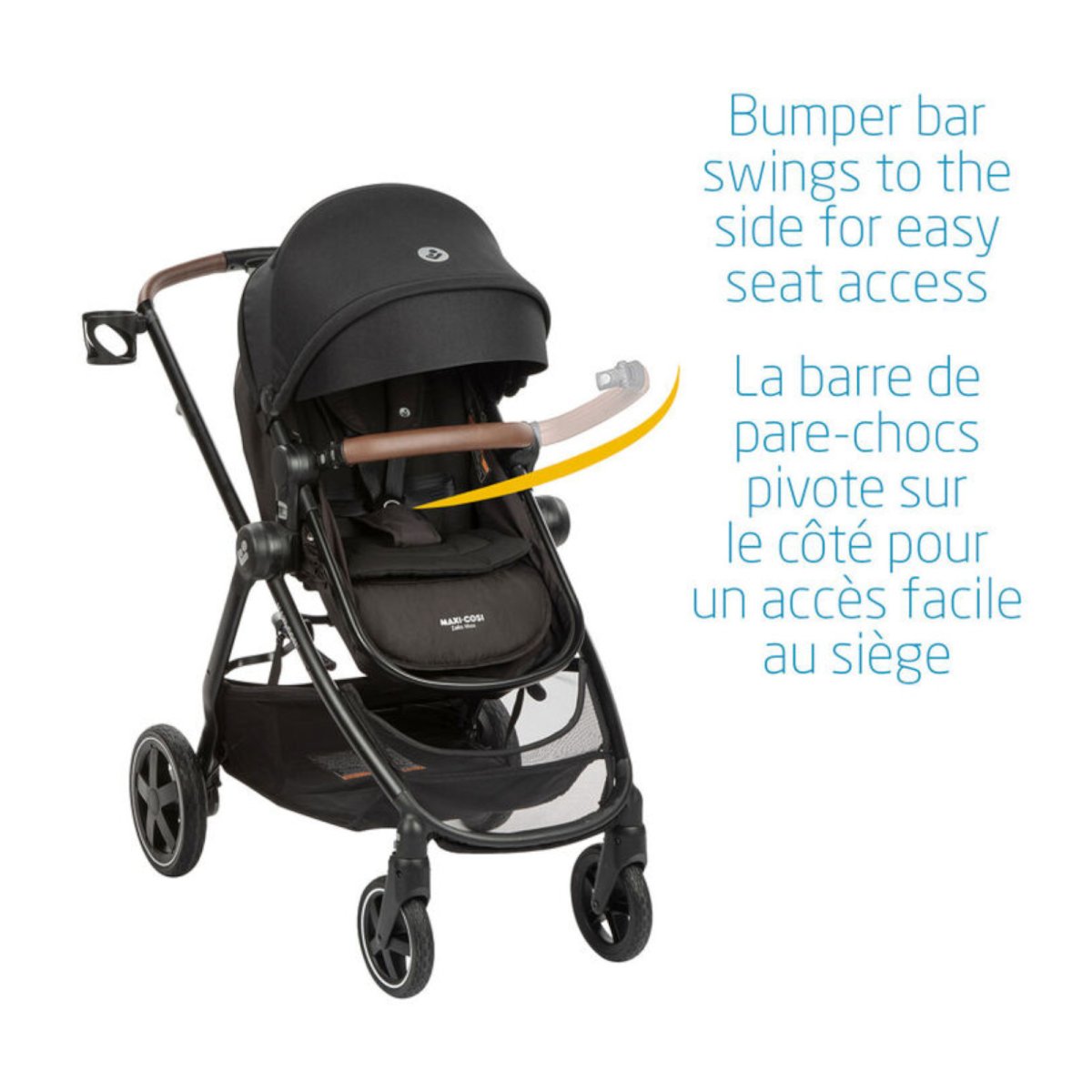 Zelia Luxe 5-in-1 Modular Travel System - Basalt Black